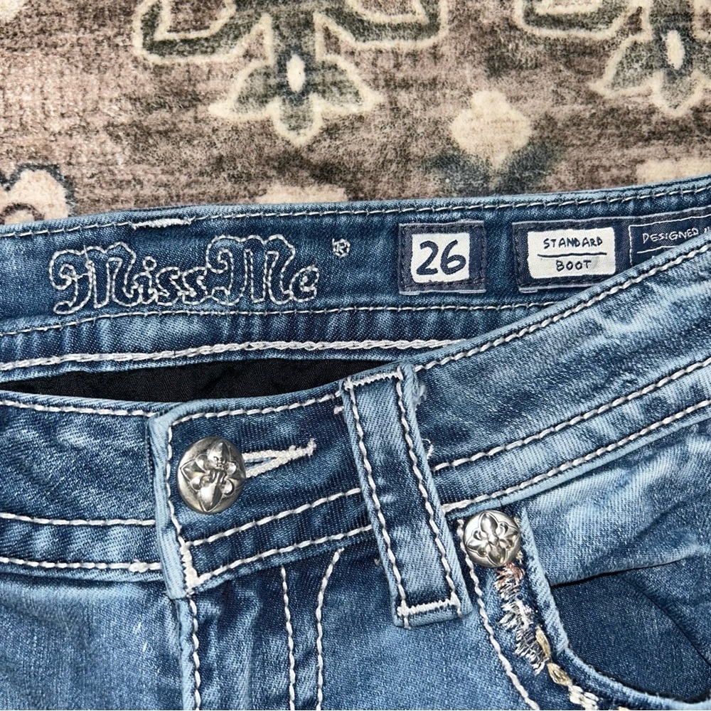 Miss Me Light Blue Flare Jeans - Picture 3 of 5